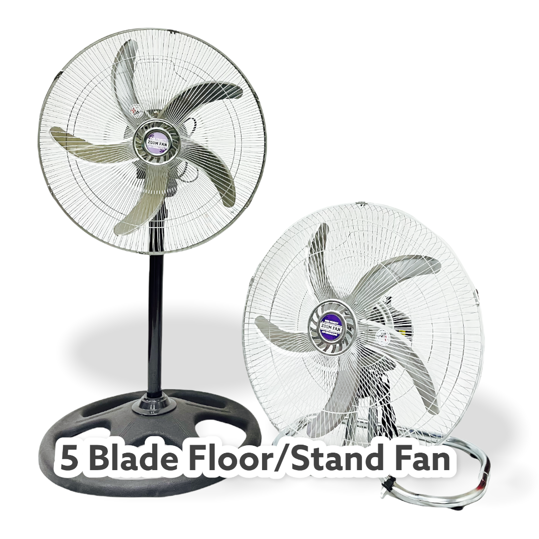 18in Stand Fan with Aluminum 5 Blade and Floor Brackets 1 pack