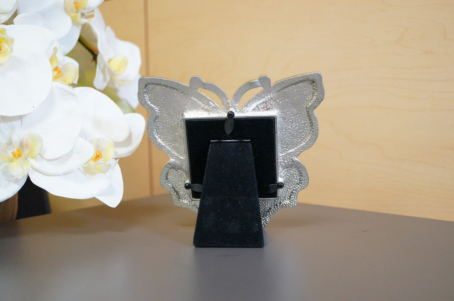 Vintage Butterfly Pattern Free Standing Desk  Photo Frame 2.5"x2.5"