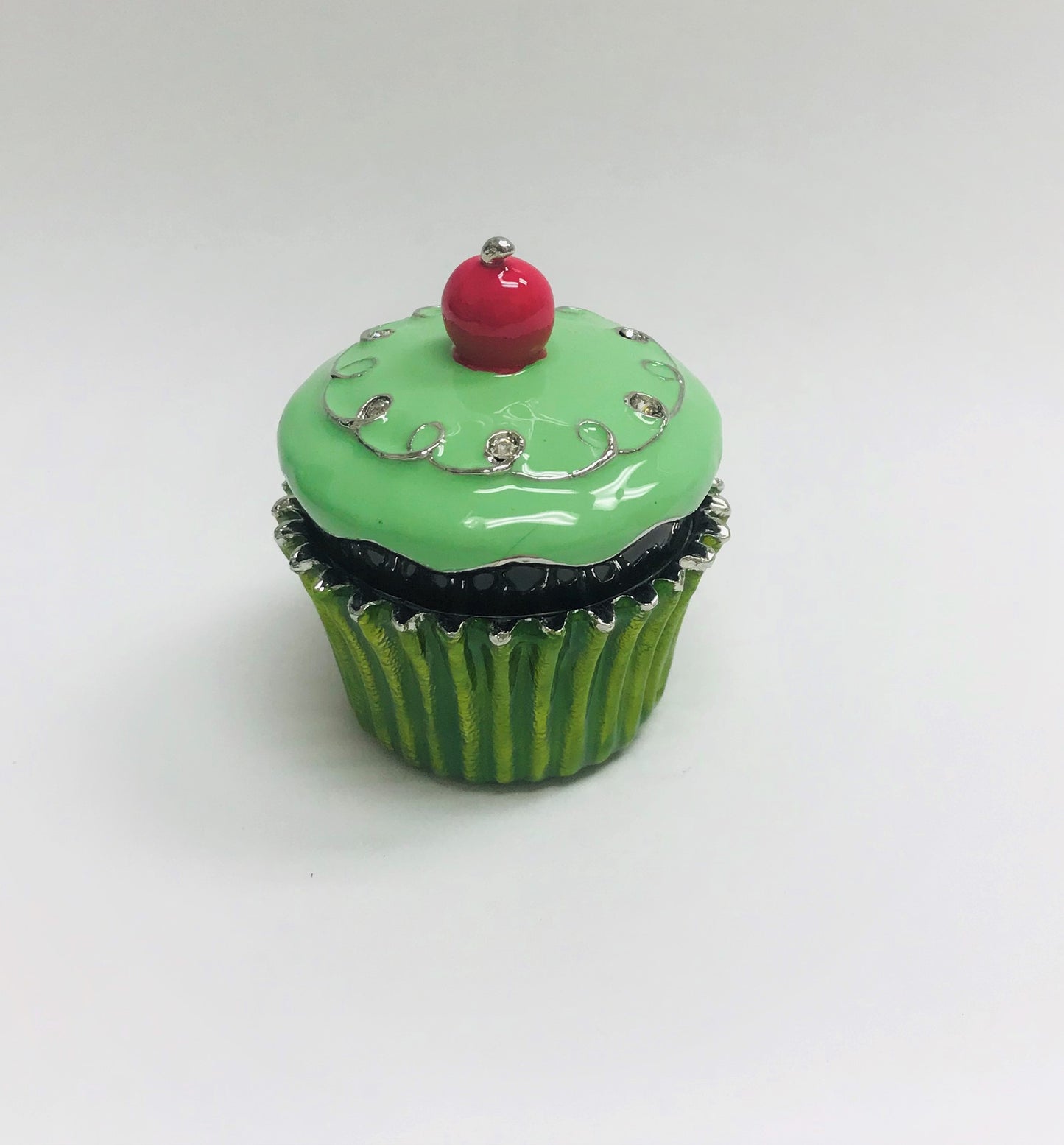 Cristiani Collezione Green Cupcake Trinket Box.